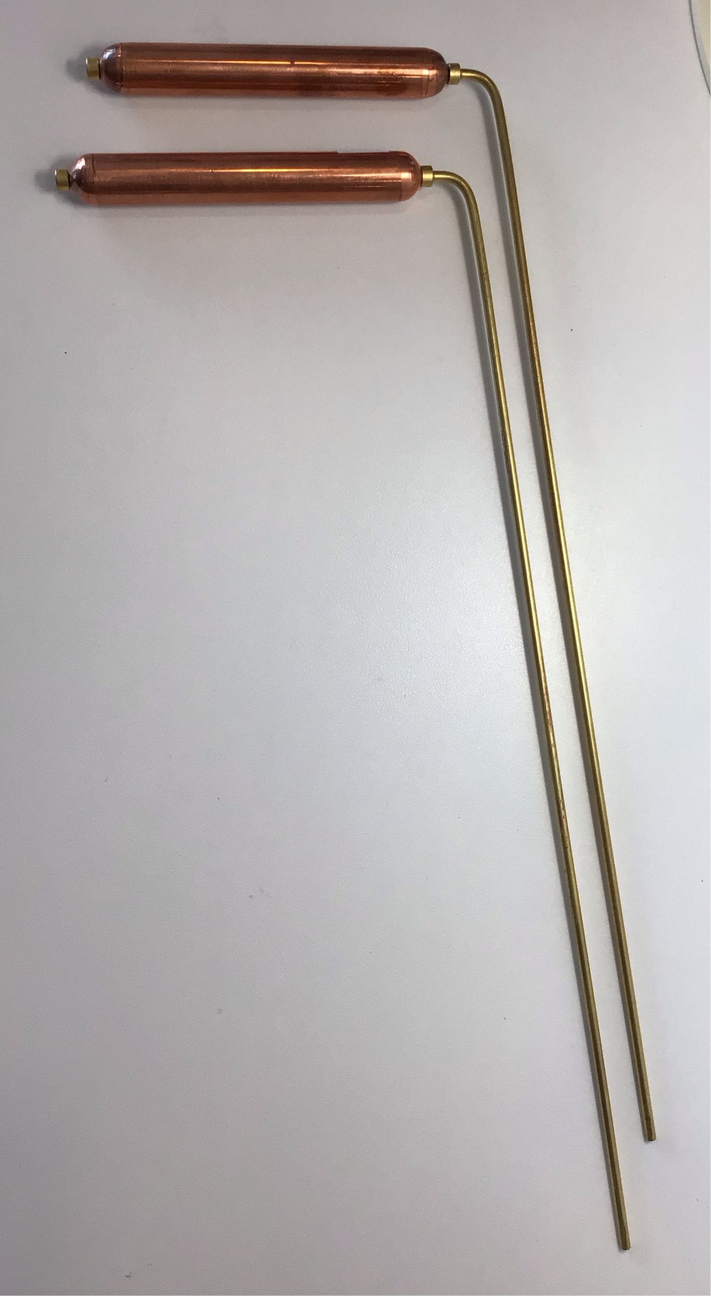 Brass Divination Rods with Copper Handles