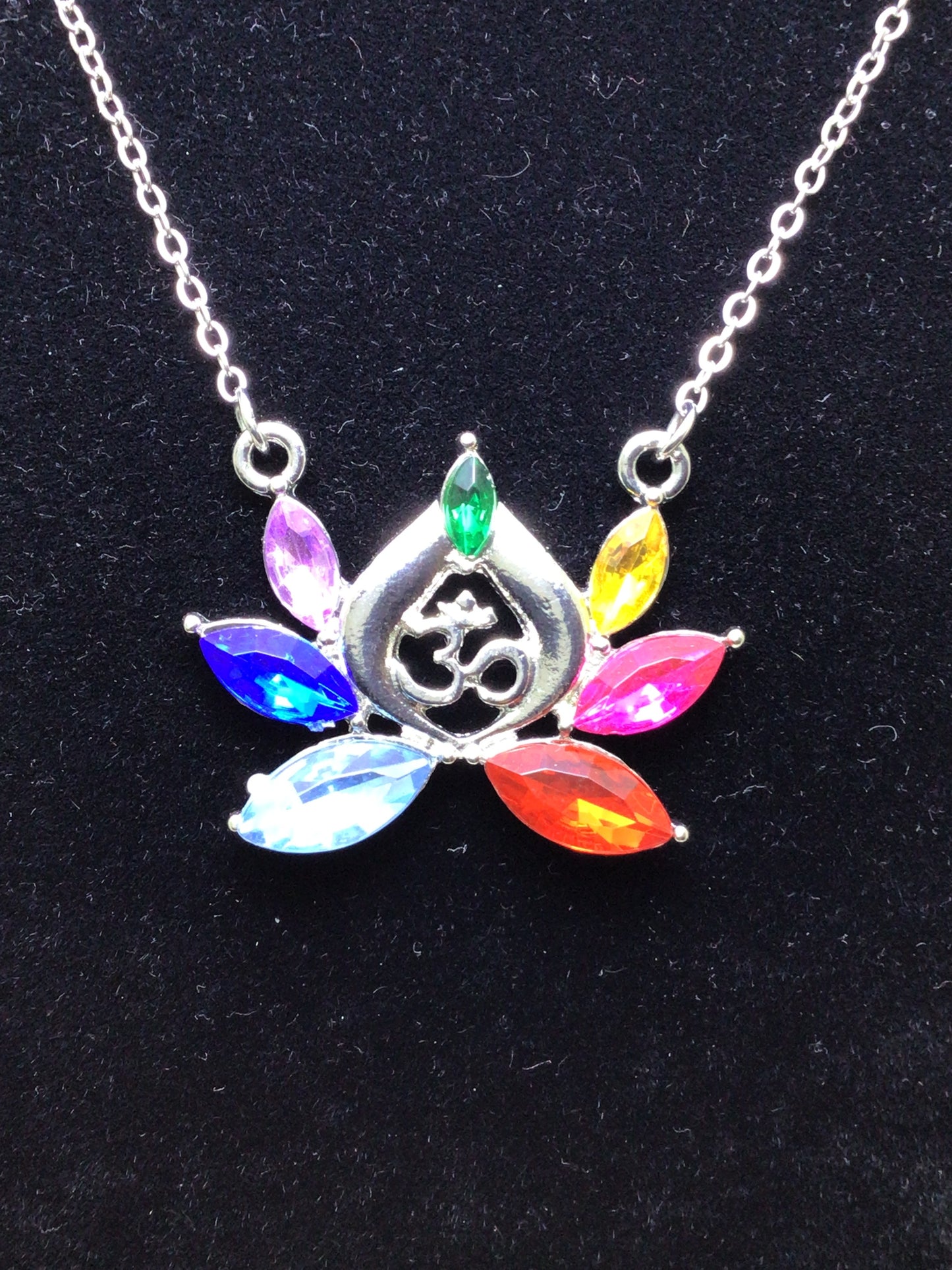 Chakra Lotus Om Pendant on Chain