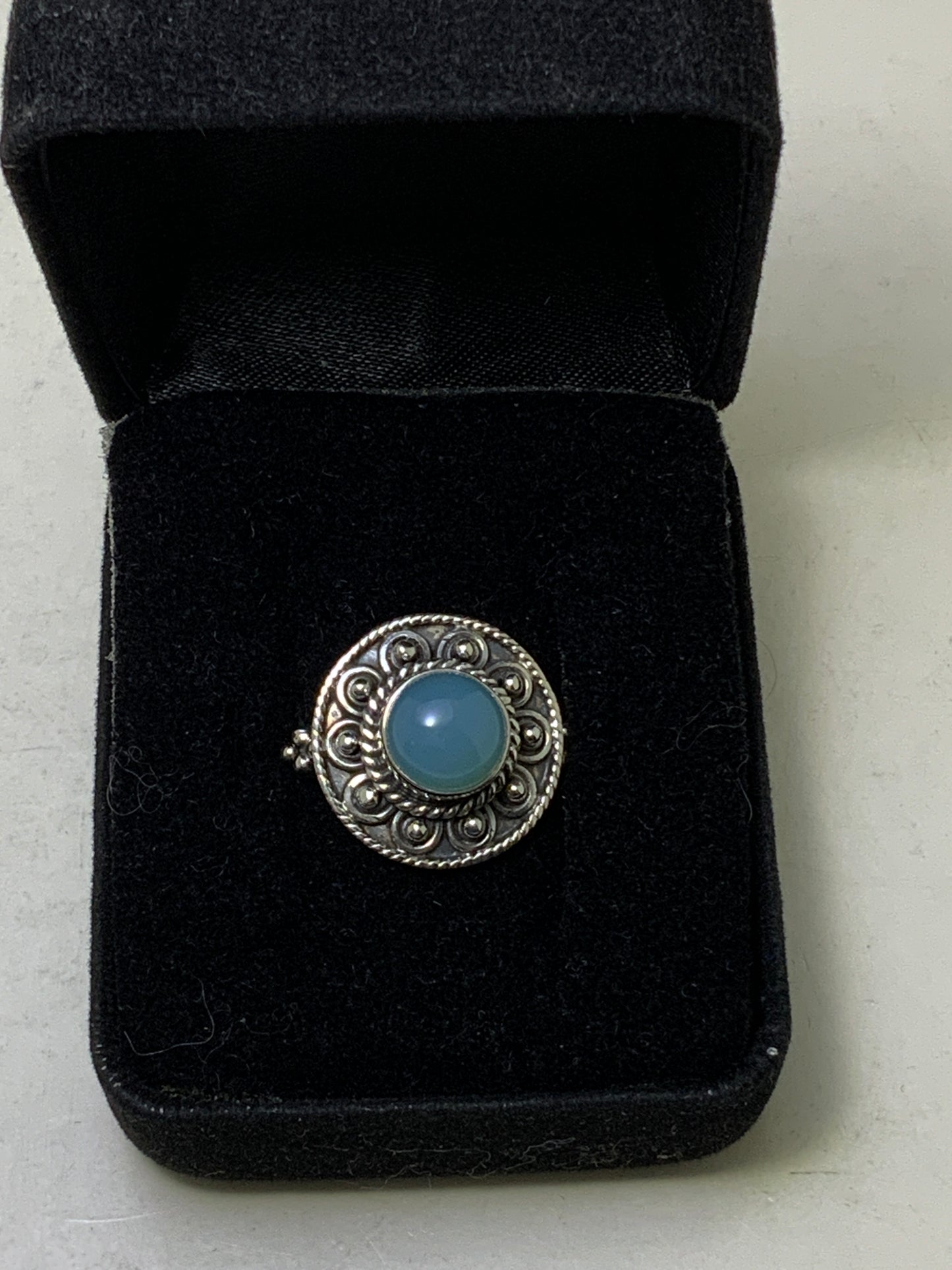 Blue Chalcedony Sterling Silver Rings