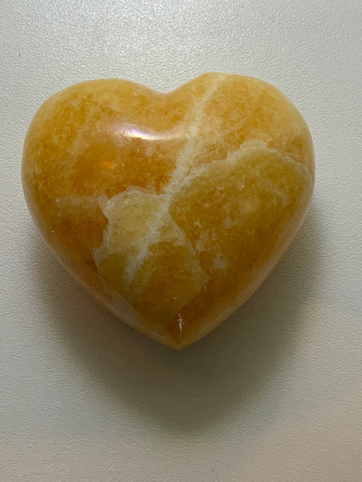 Orange Calcite Heart