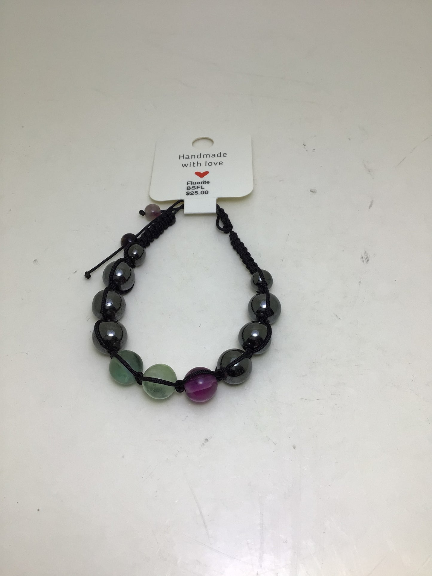 Fluorite & Hematite Shamballa Bracelet