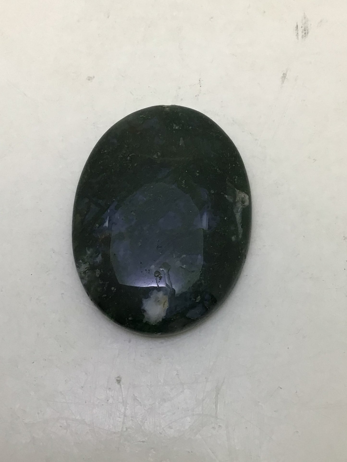 Green Moss Agate Thumb Stone