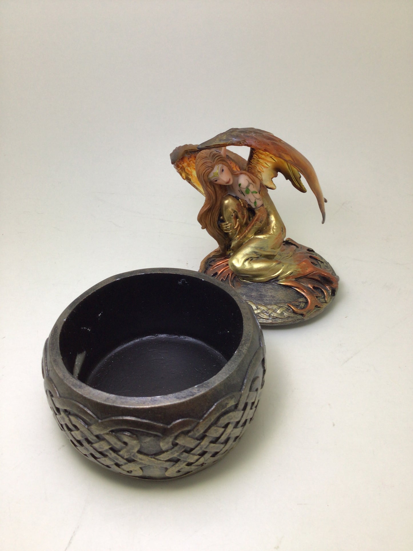 Copper Celtic Fairy on Resin Box