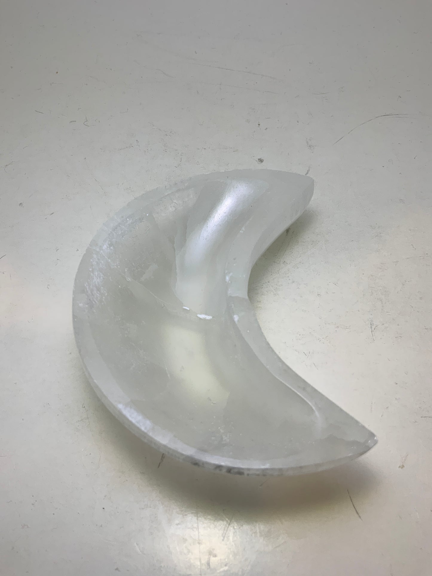 Selenite Moon Bowl