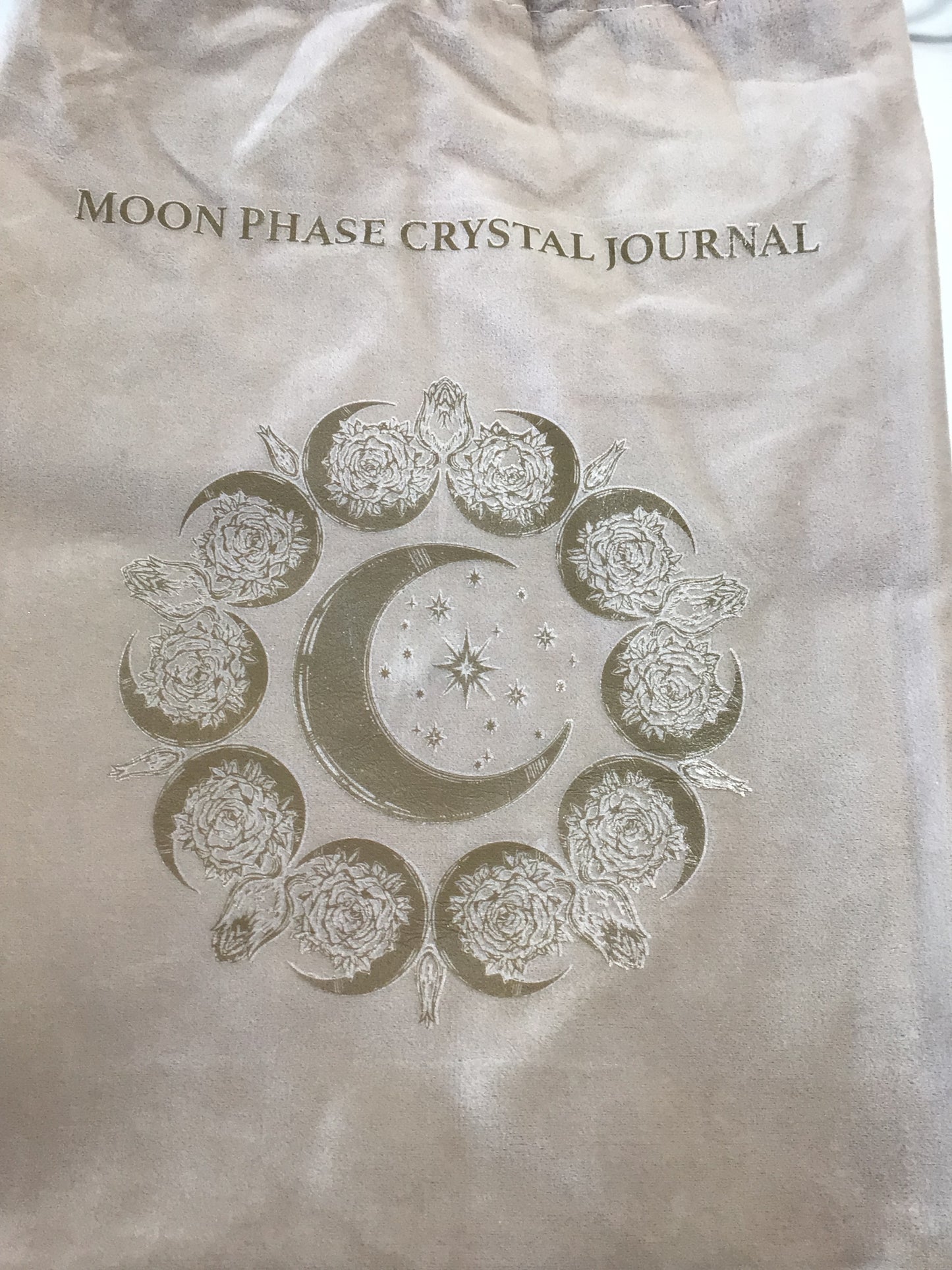 Leather Journal with Moon Phases Bag