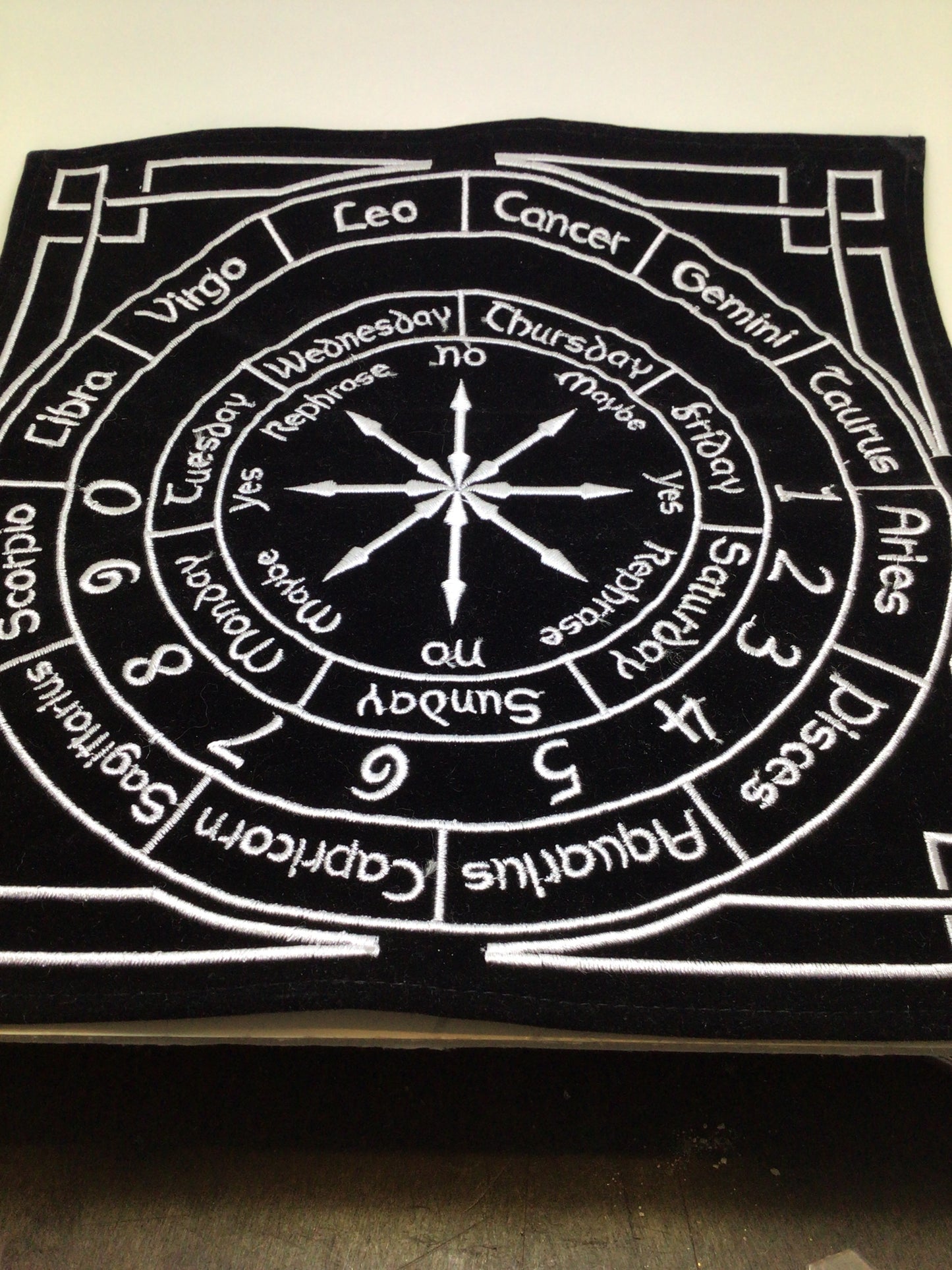 Astrology Black Velvet Pendulum Mat