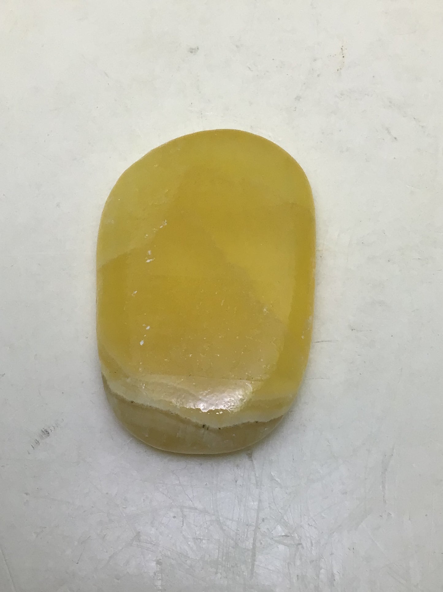 Orange Calcite Thumb Stone