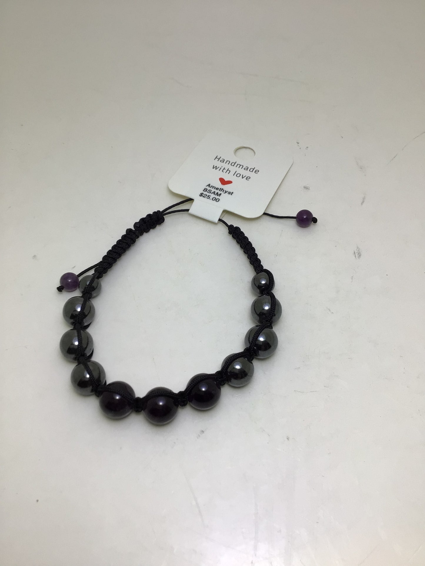 Amethyst & Hematite Shamballa Bracelet