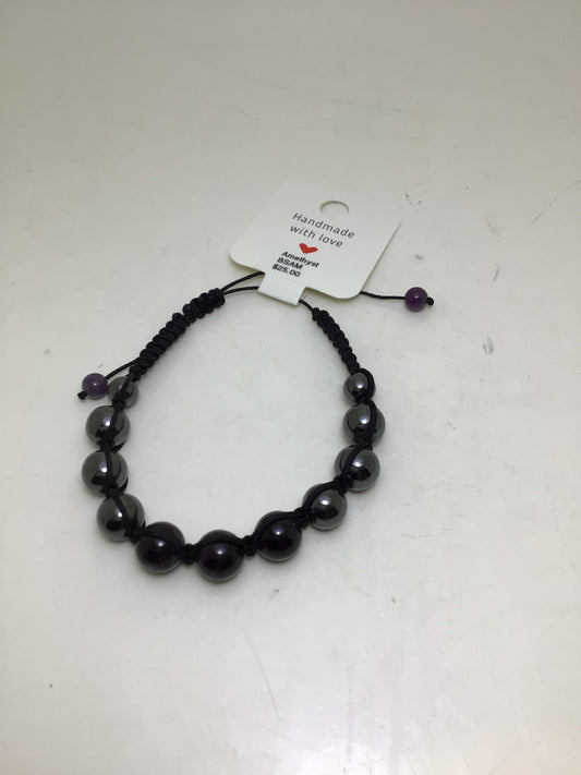 Amethyst & Hematite Shamballa Bracelet