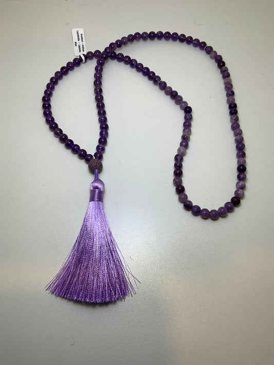 Amethyst & Lepidolite Mala Prayer Beads