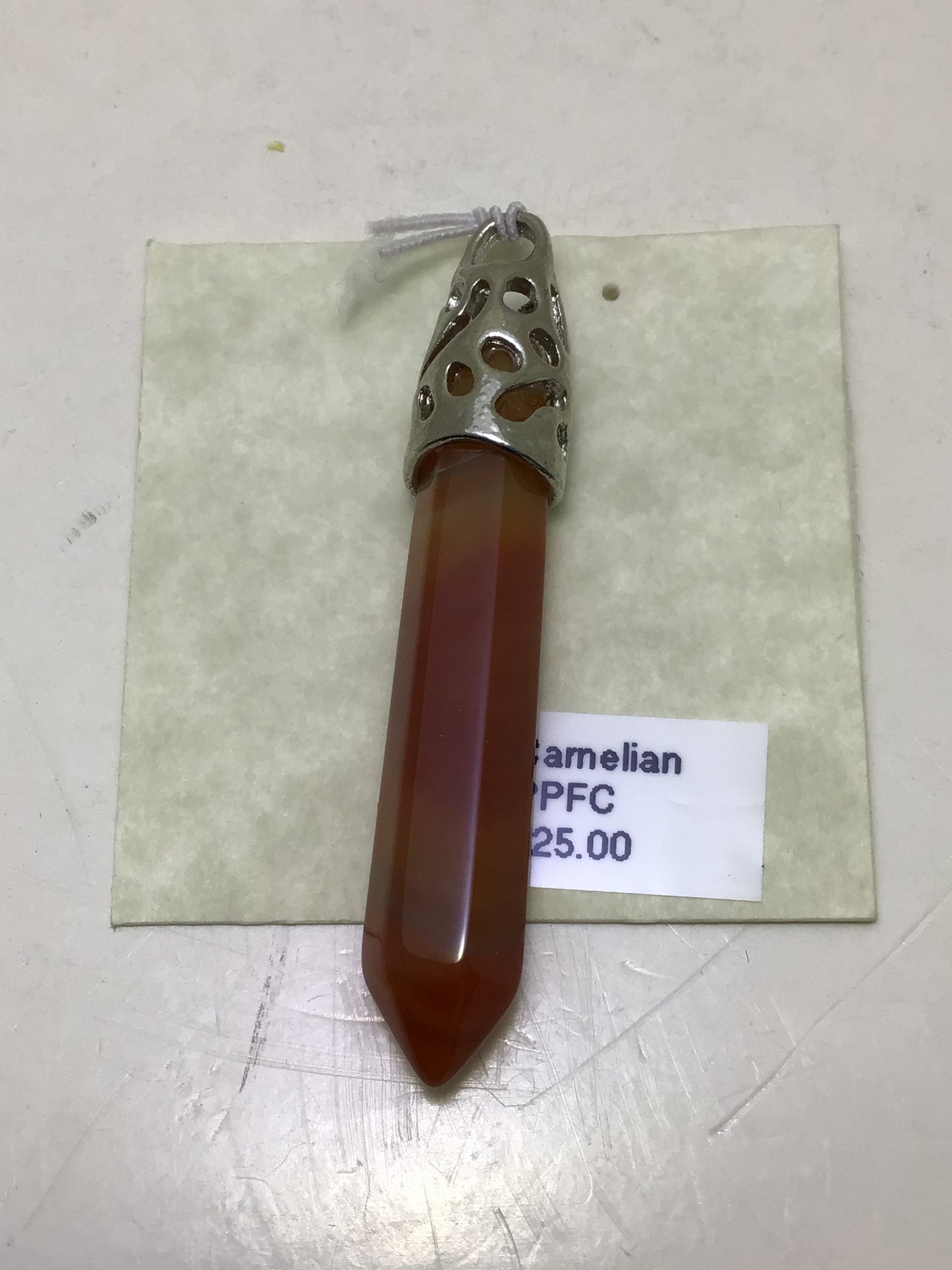 Carnelian Filigree Cap Pendant