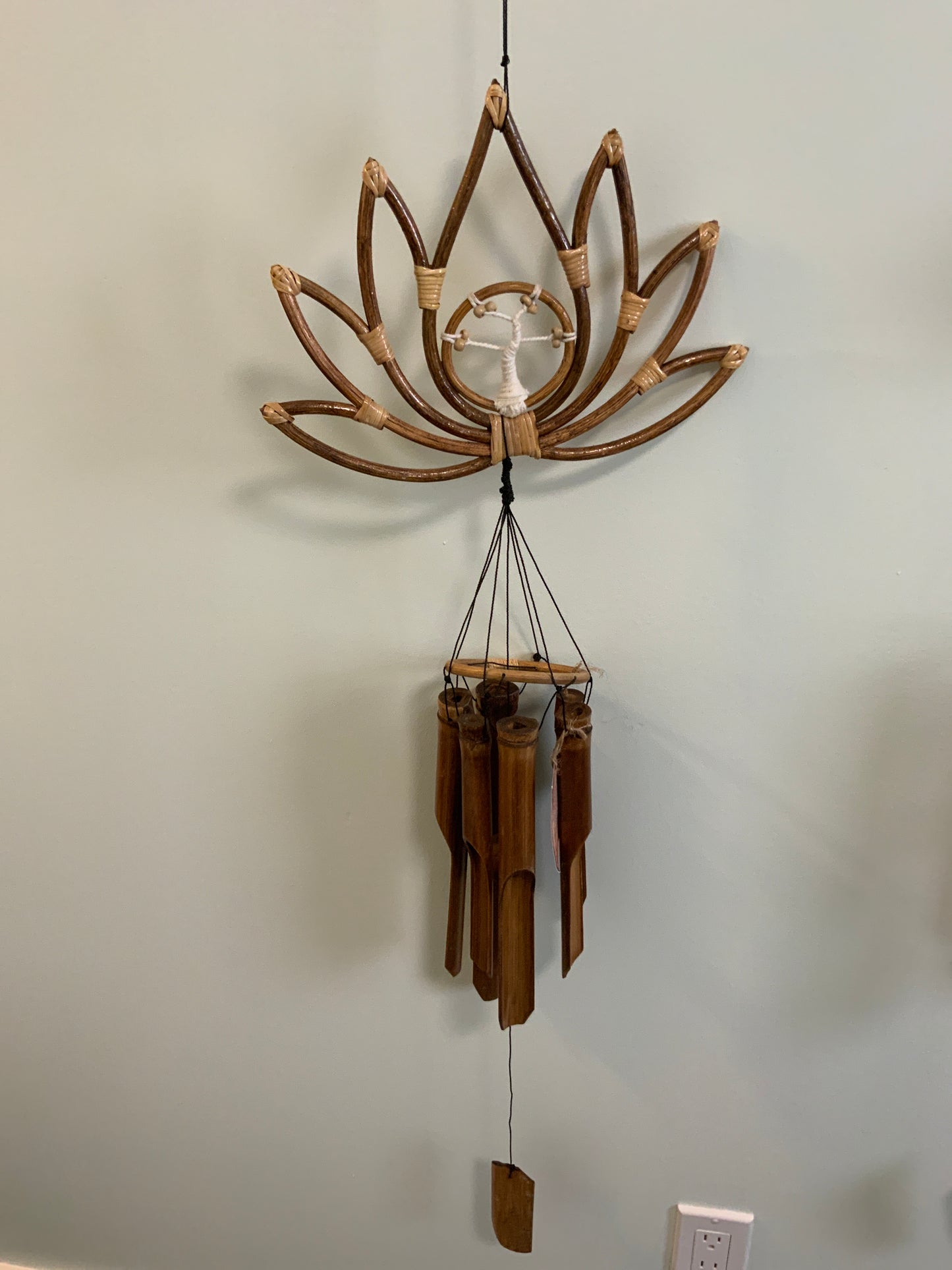 Lotus Bamboo Windchime with Tree