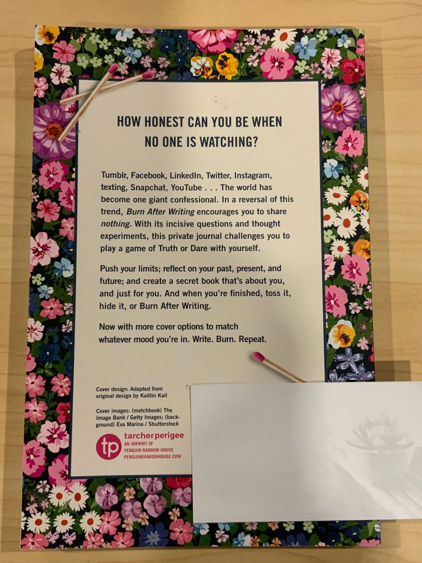 Burn After Writing Floral Journal