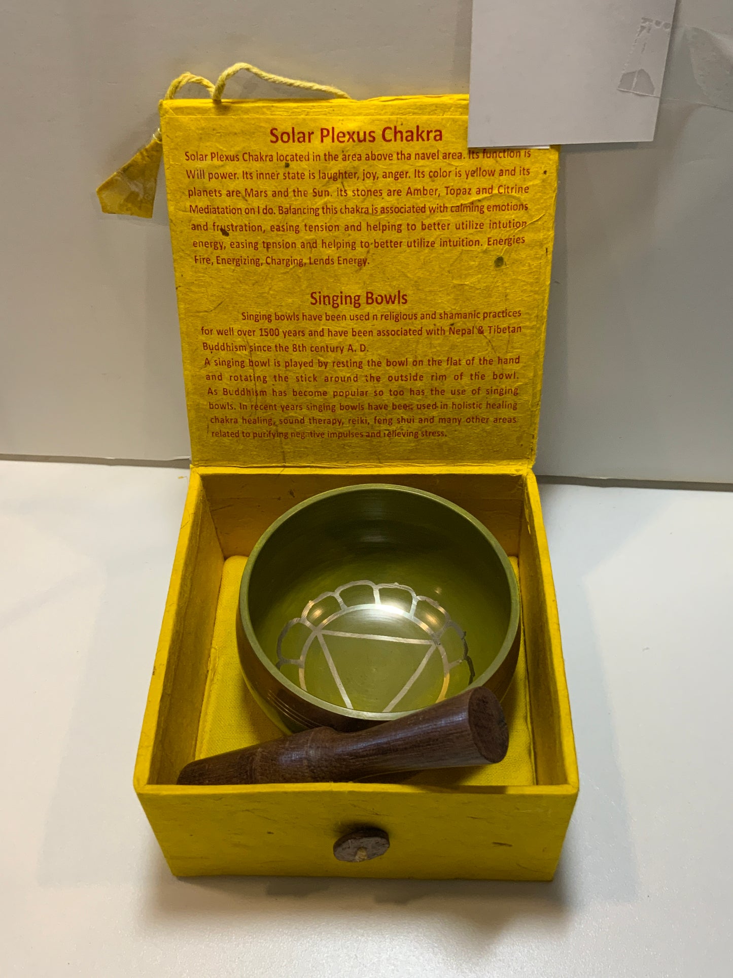 Solar Plexus Chakra Yellow Singing Bowl