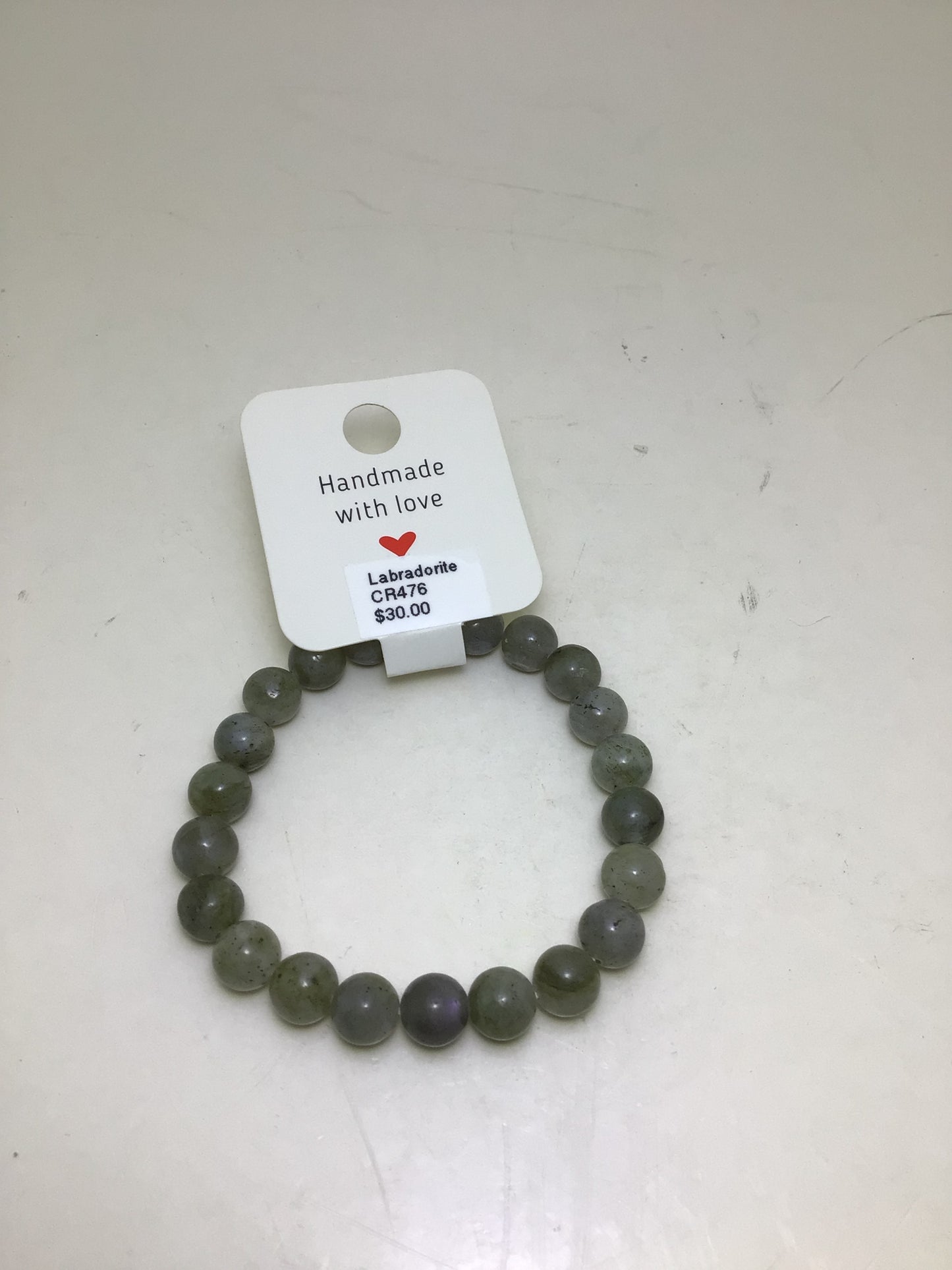 Larvakite/Black Labradorite Bracelet