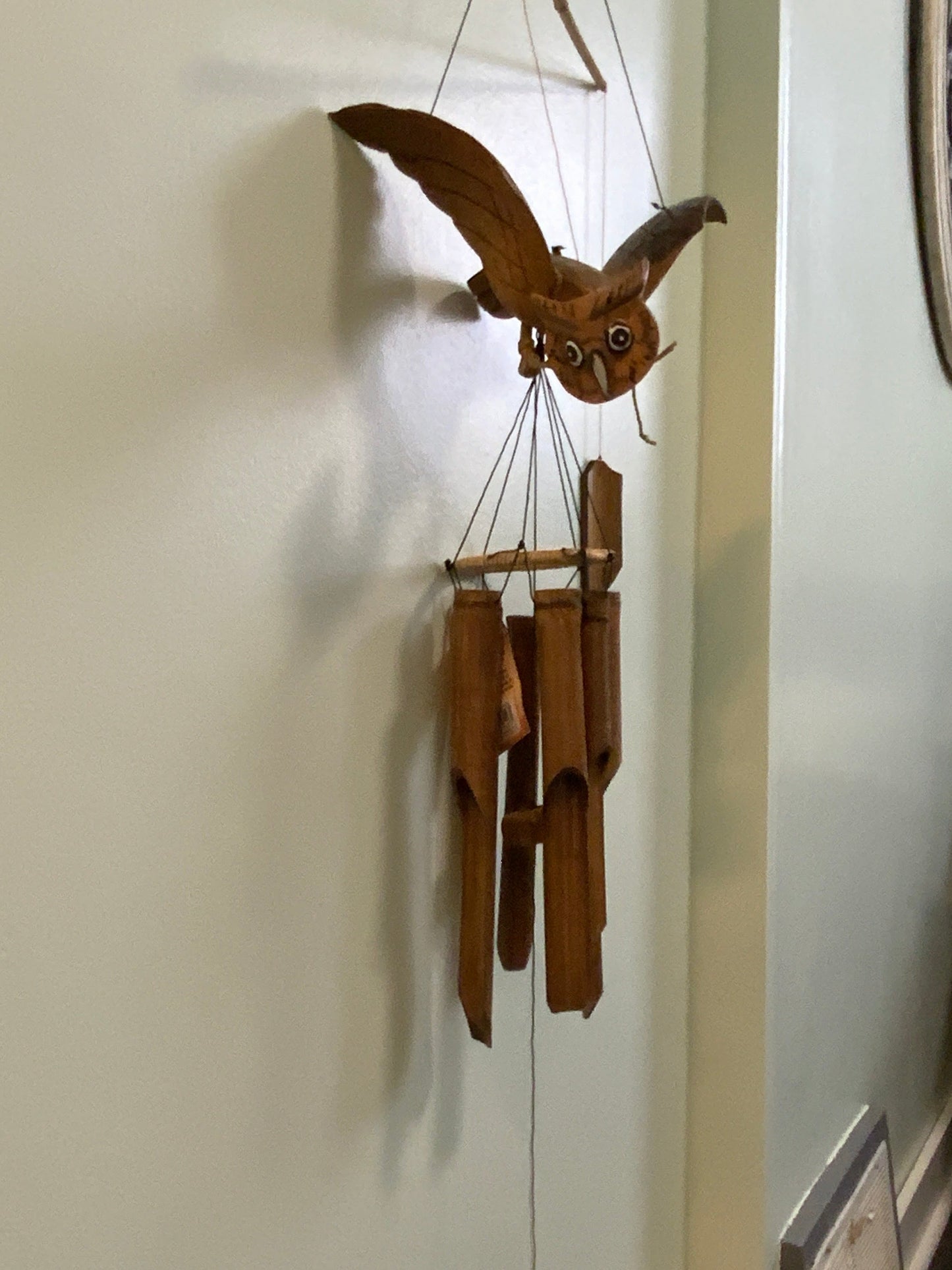 Bamboo Windchime with Owl