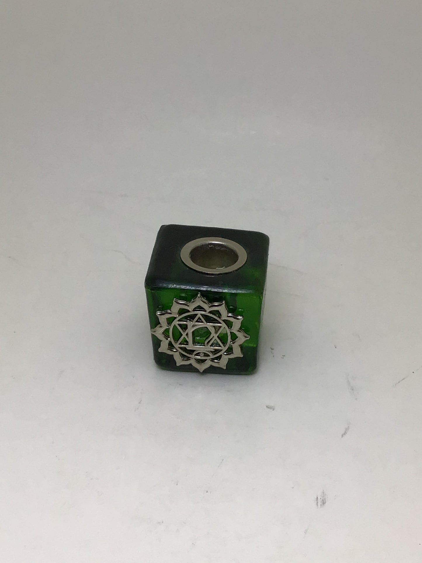 Glass Cube Chakra Candle Holder