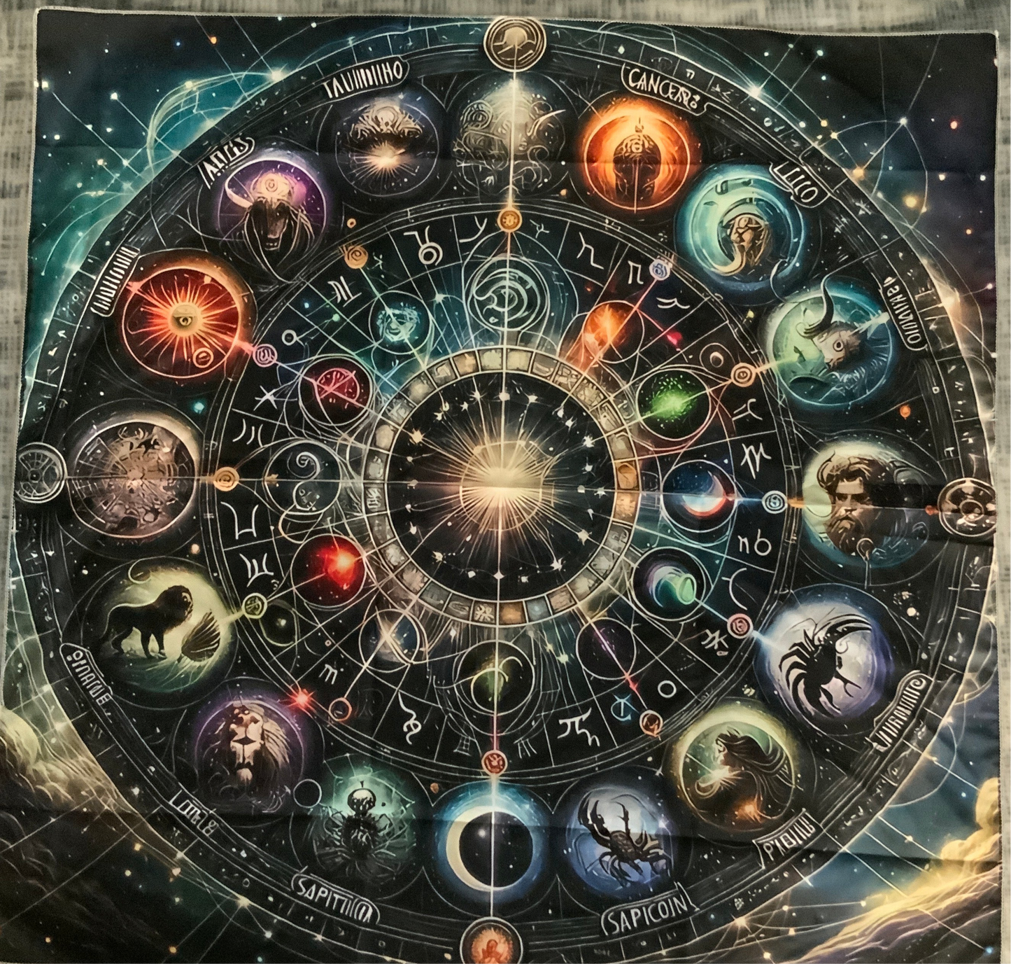 Colorful Zodiac Altar Cloth