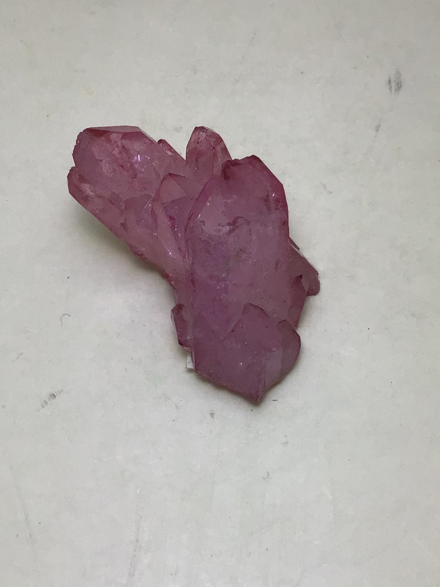 Strawberry Aura Quartz Cluster