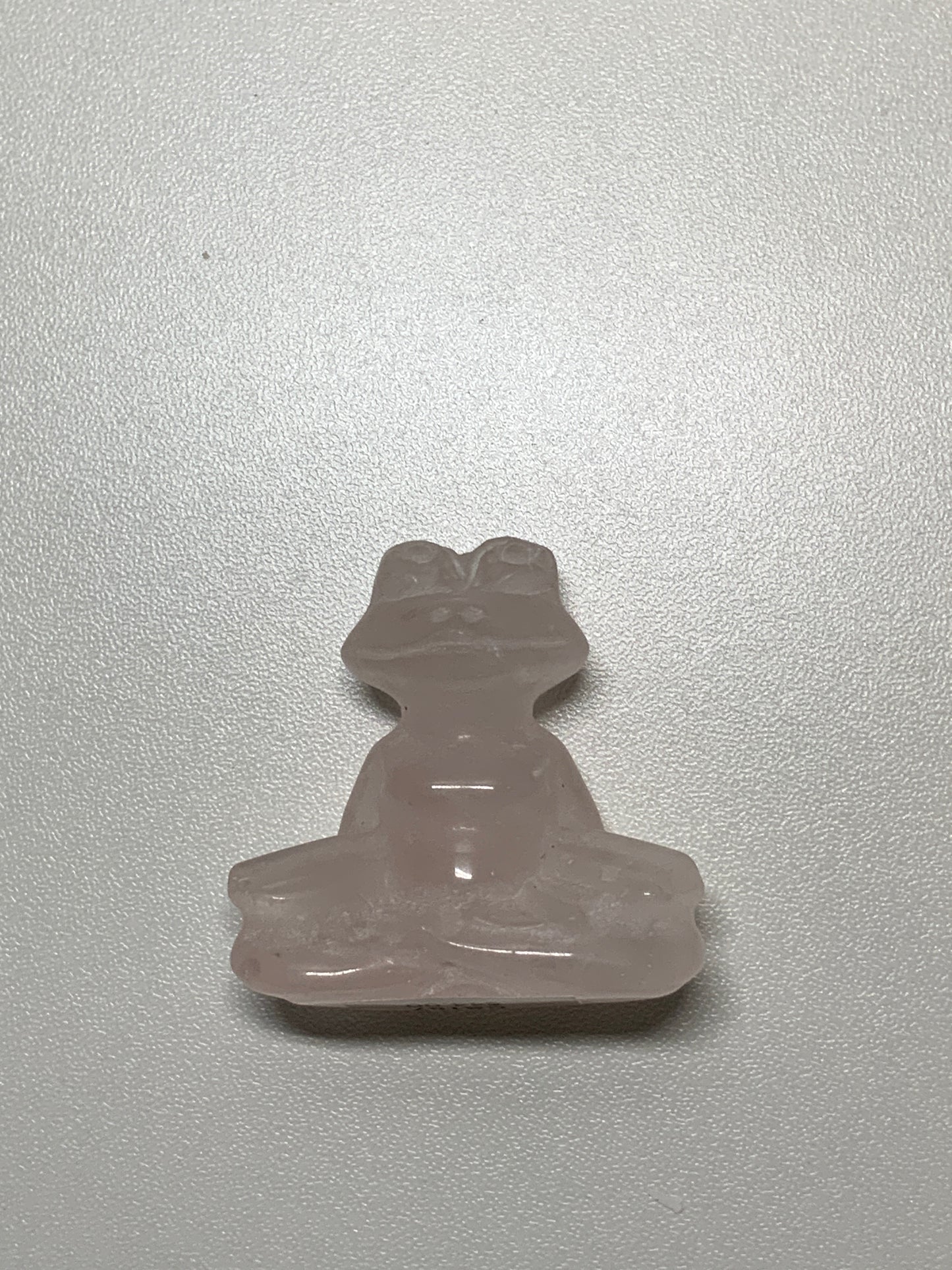 Rose Quartz Yoga Frog