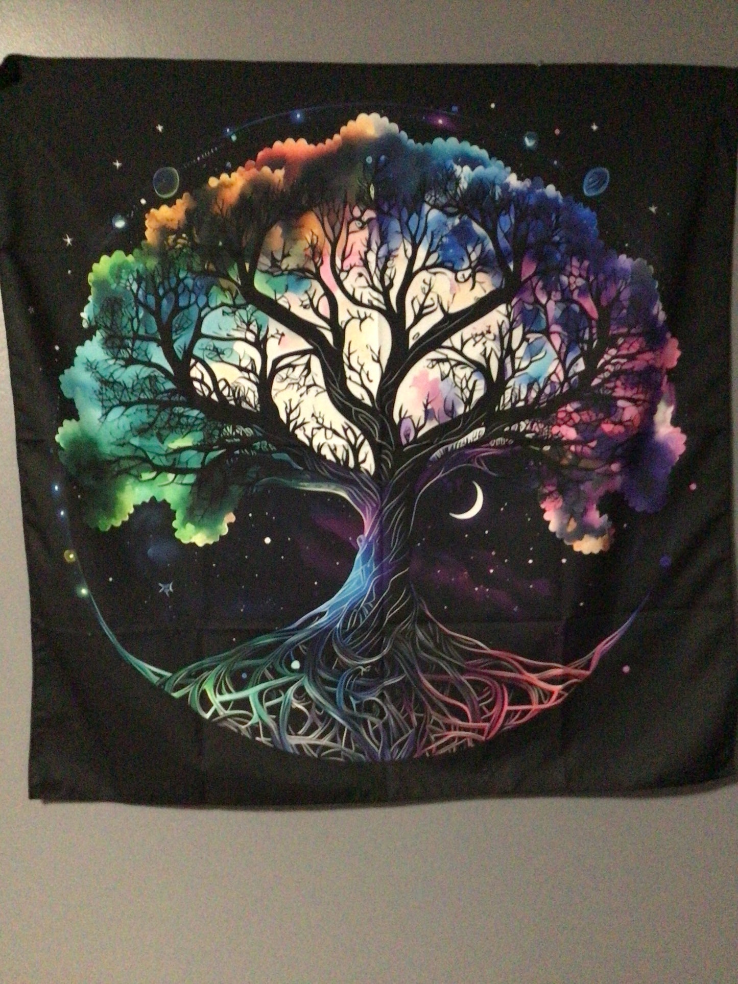 Tree of Life (Pastel on Black) Altar Cloth