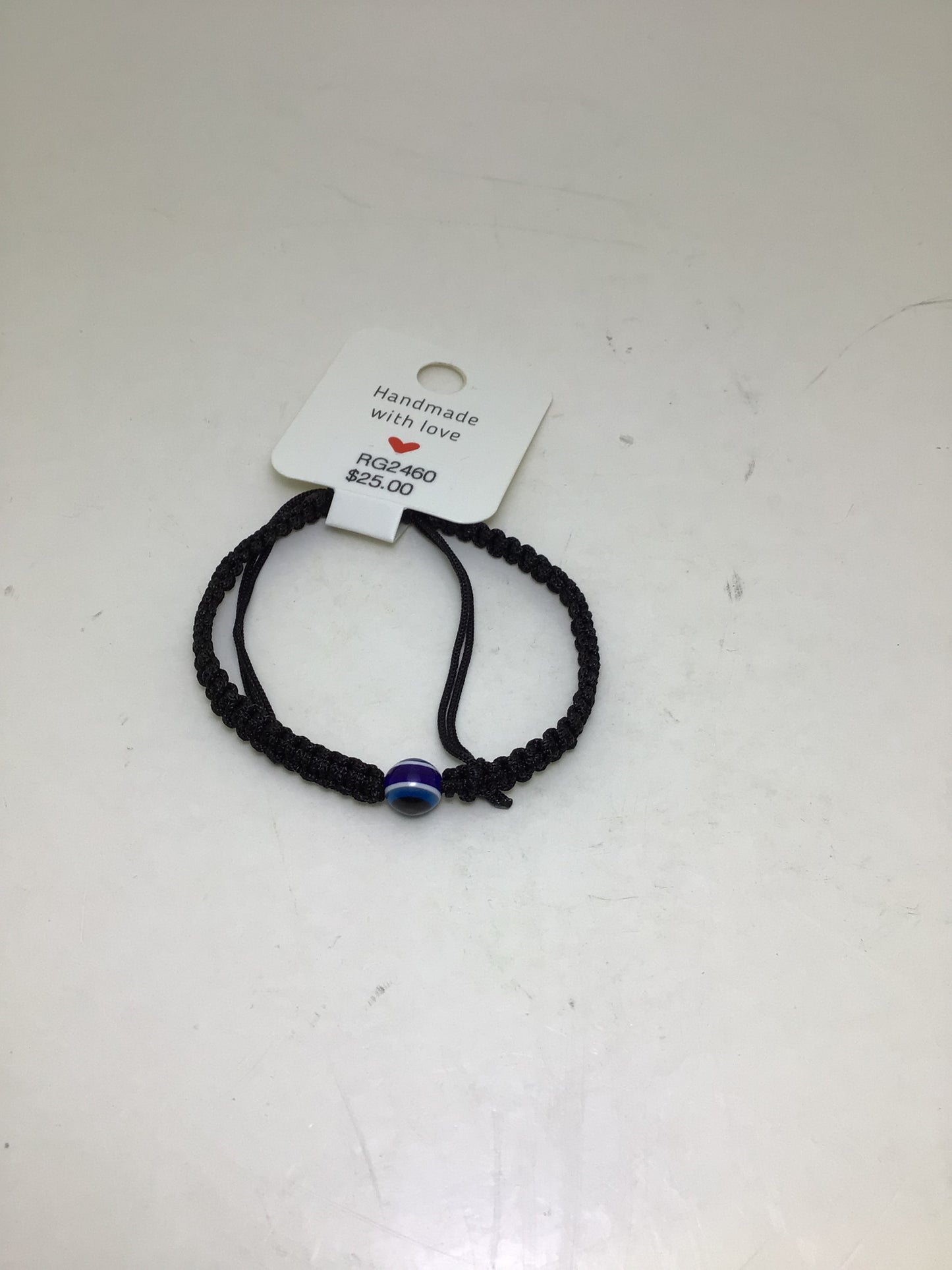 Black Evil Eye Adjustable Bracelet