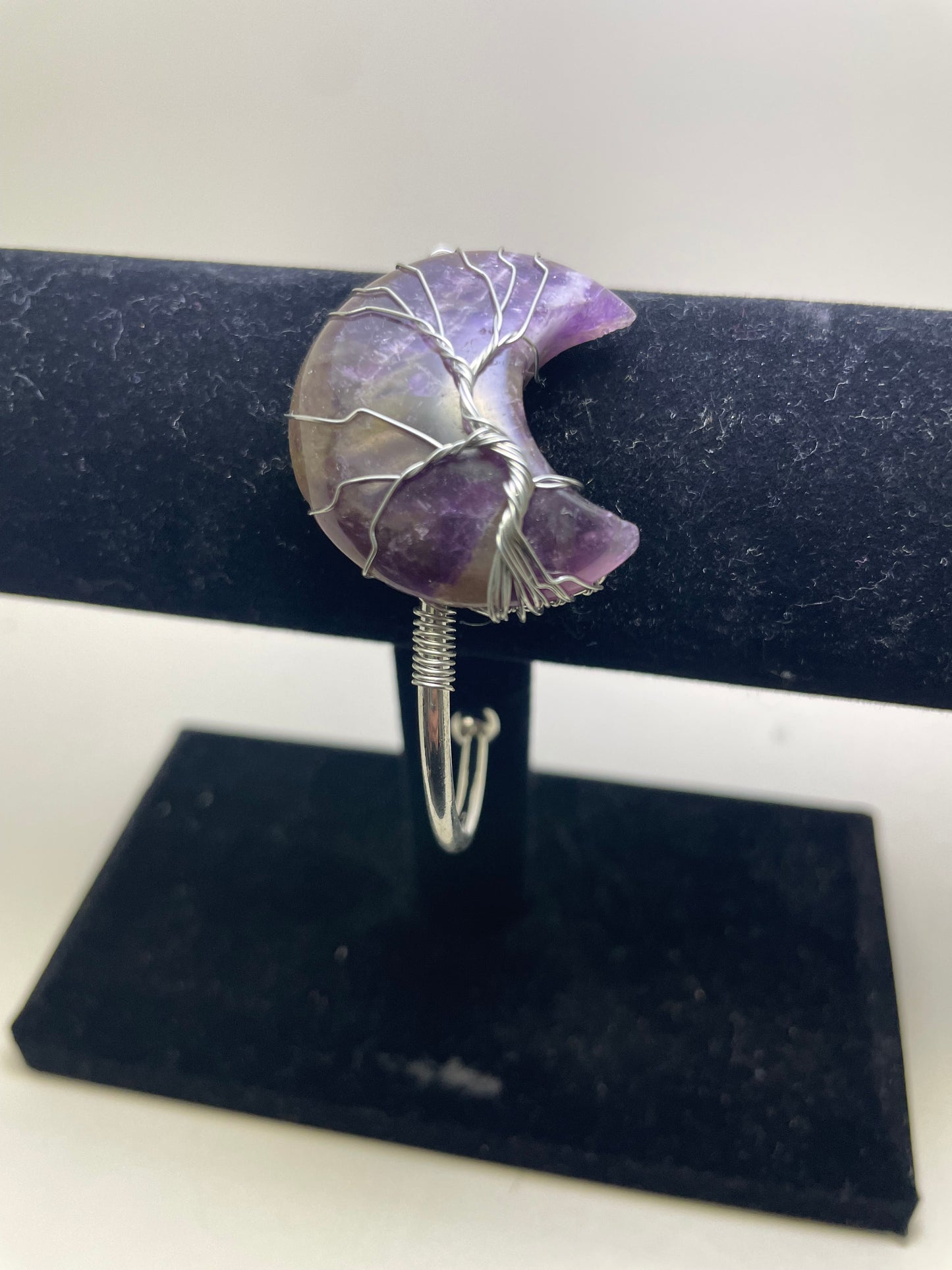 Amethyst Cresent Moon Bracelet