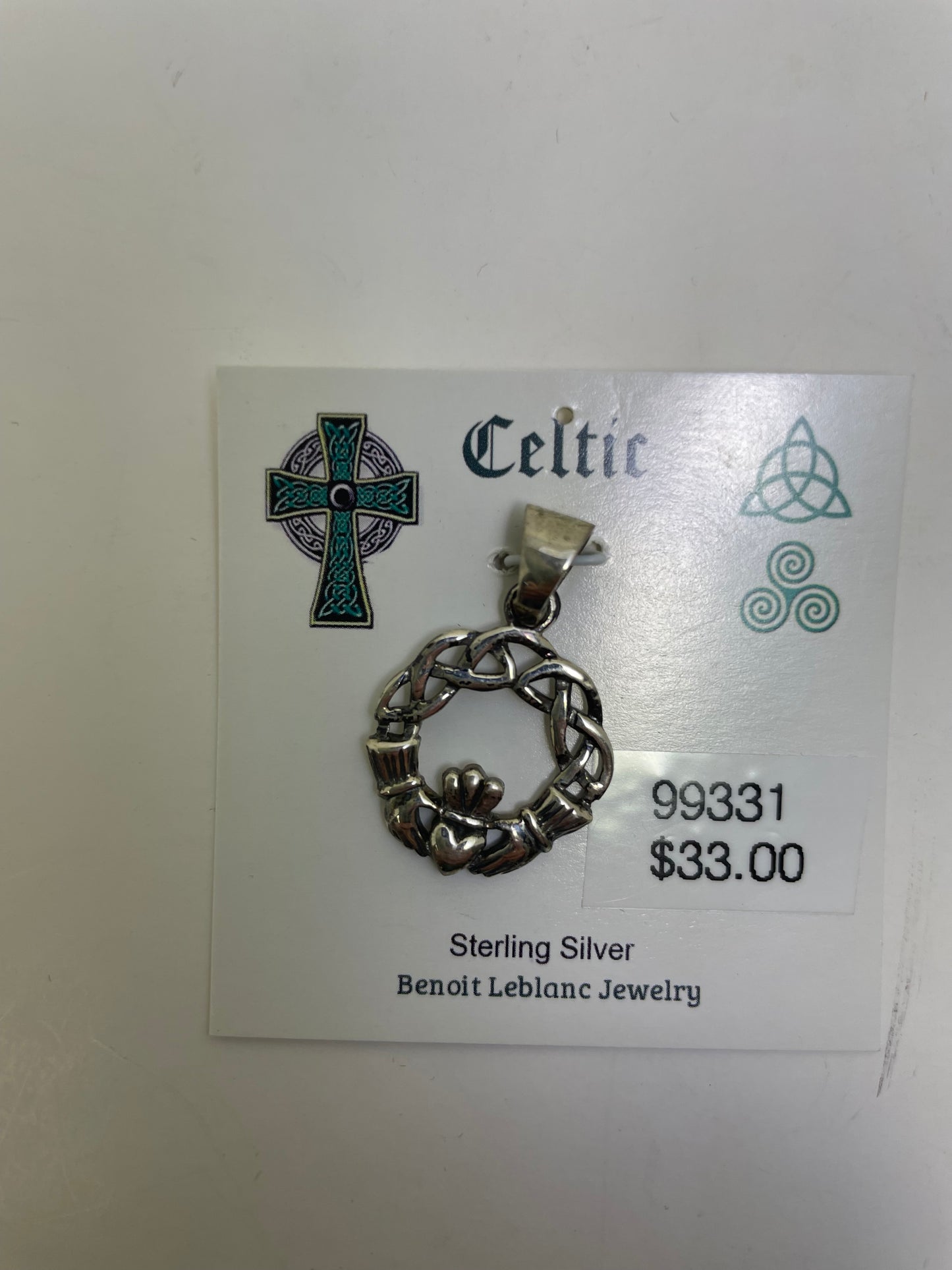 Celtic Claddagh Pendant