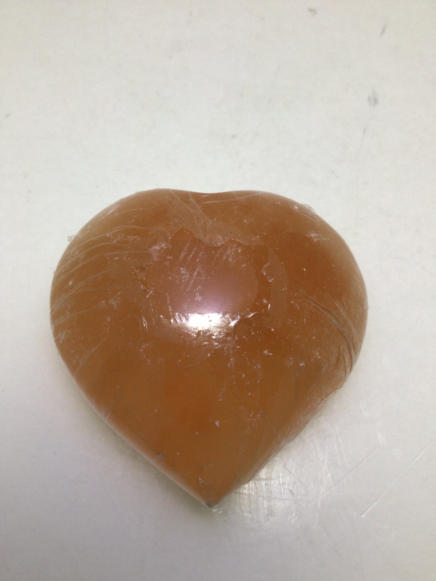 Orange Selenite Heart