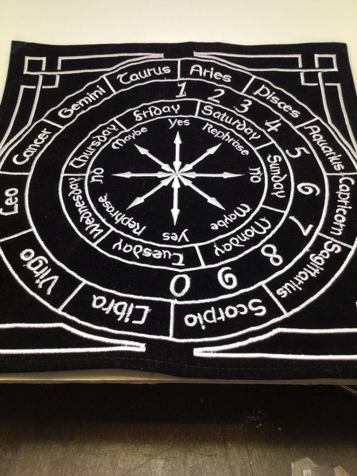 Astrology Black Velvet Pendulum Mat