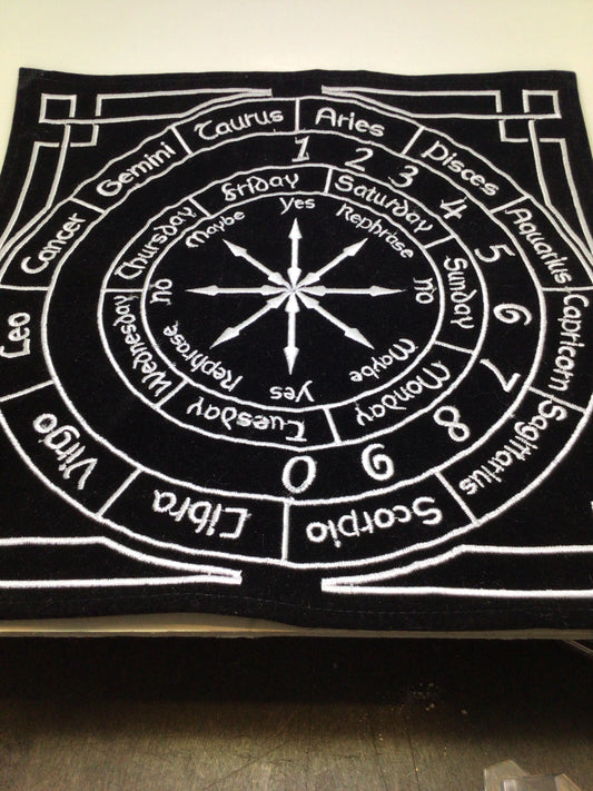 Astrology Black Velvet Pendulum Mat