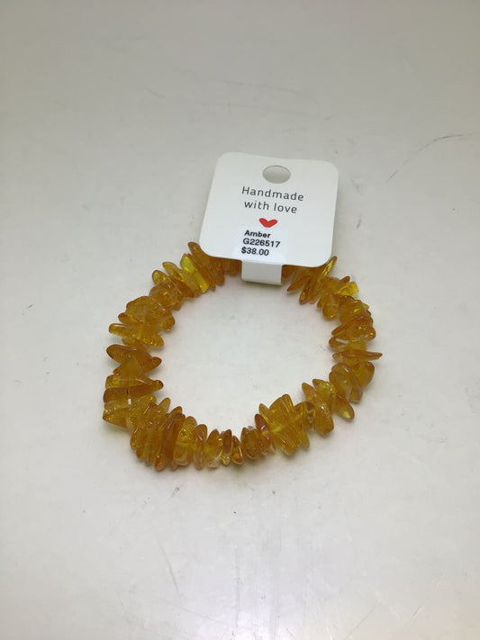 Amber Stone Chip Bracelet