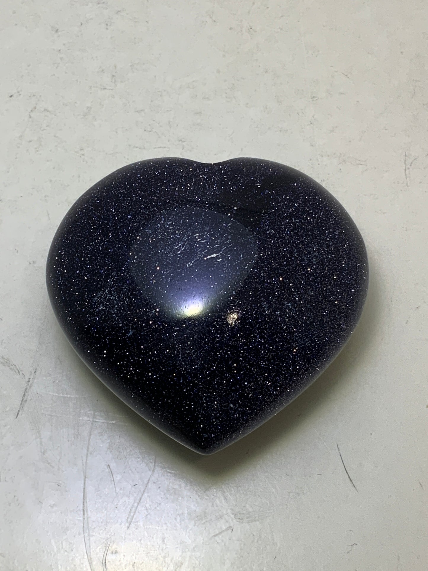 Blue Goldstone Heart