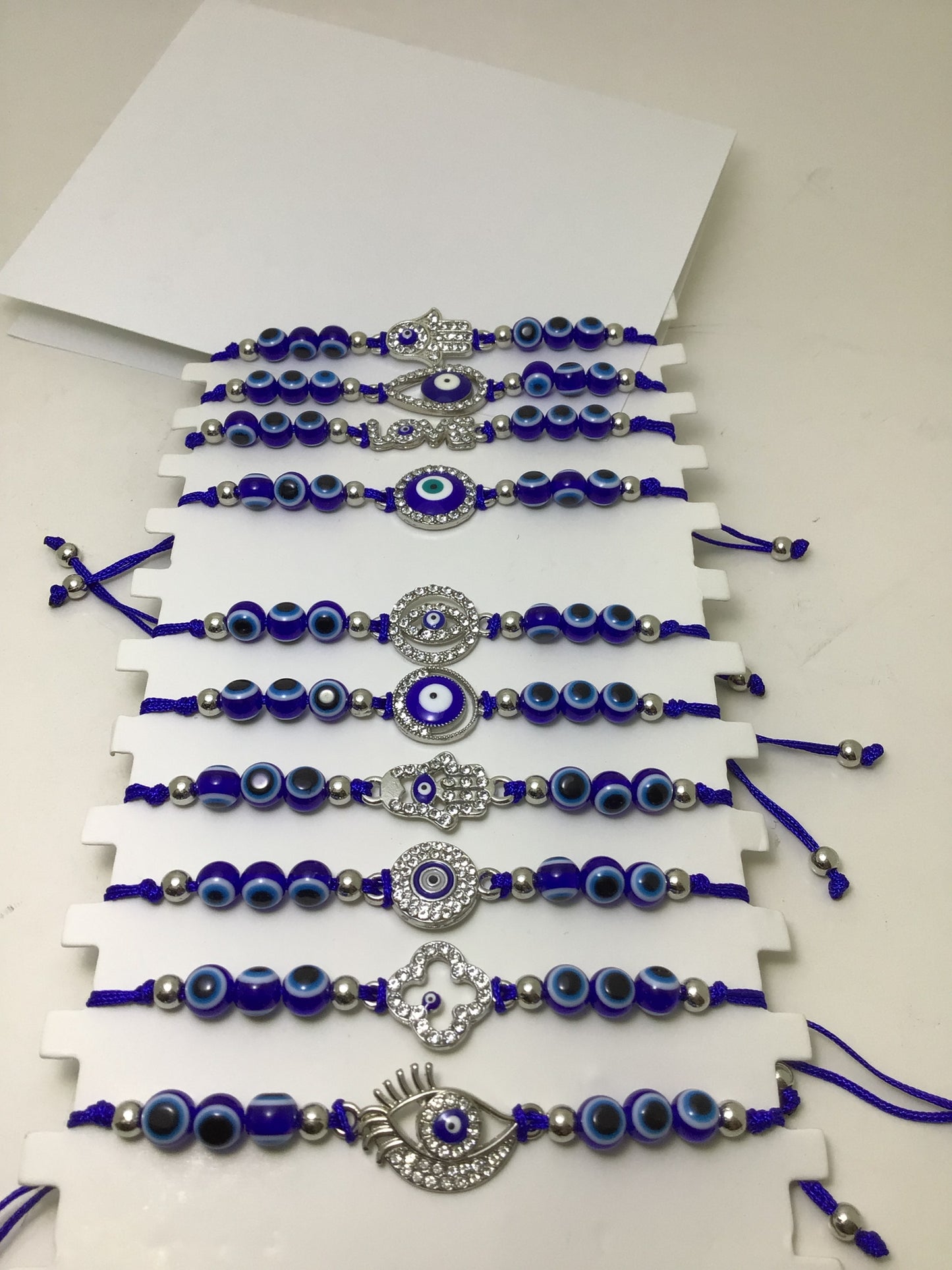 Blue Evil Eye Adjustable Bracelet