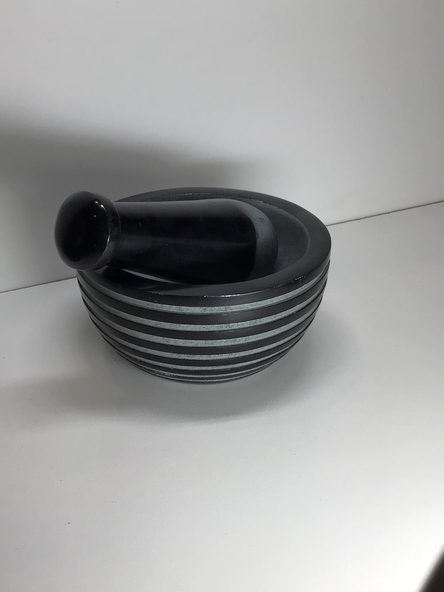 Zen Black Soapstone Mortar & Pestle