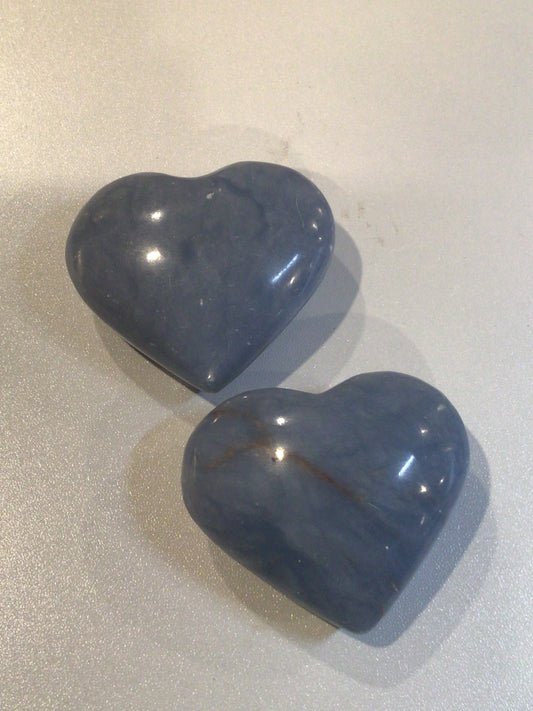 Blue Calcite Heart