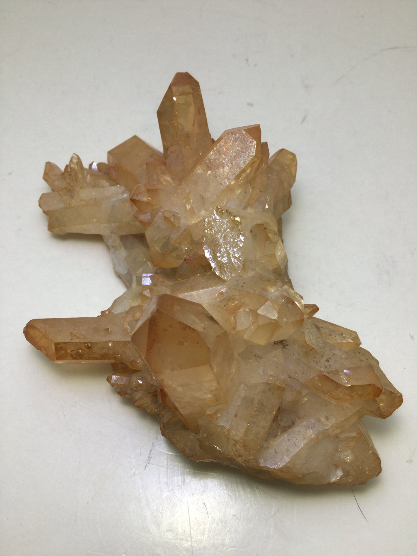 Tangarine Aura Quartz Cluster