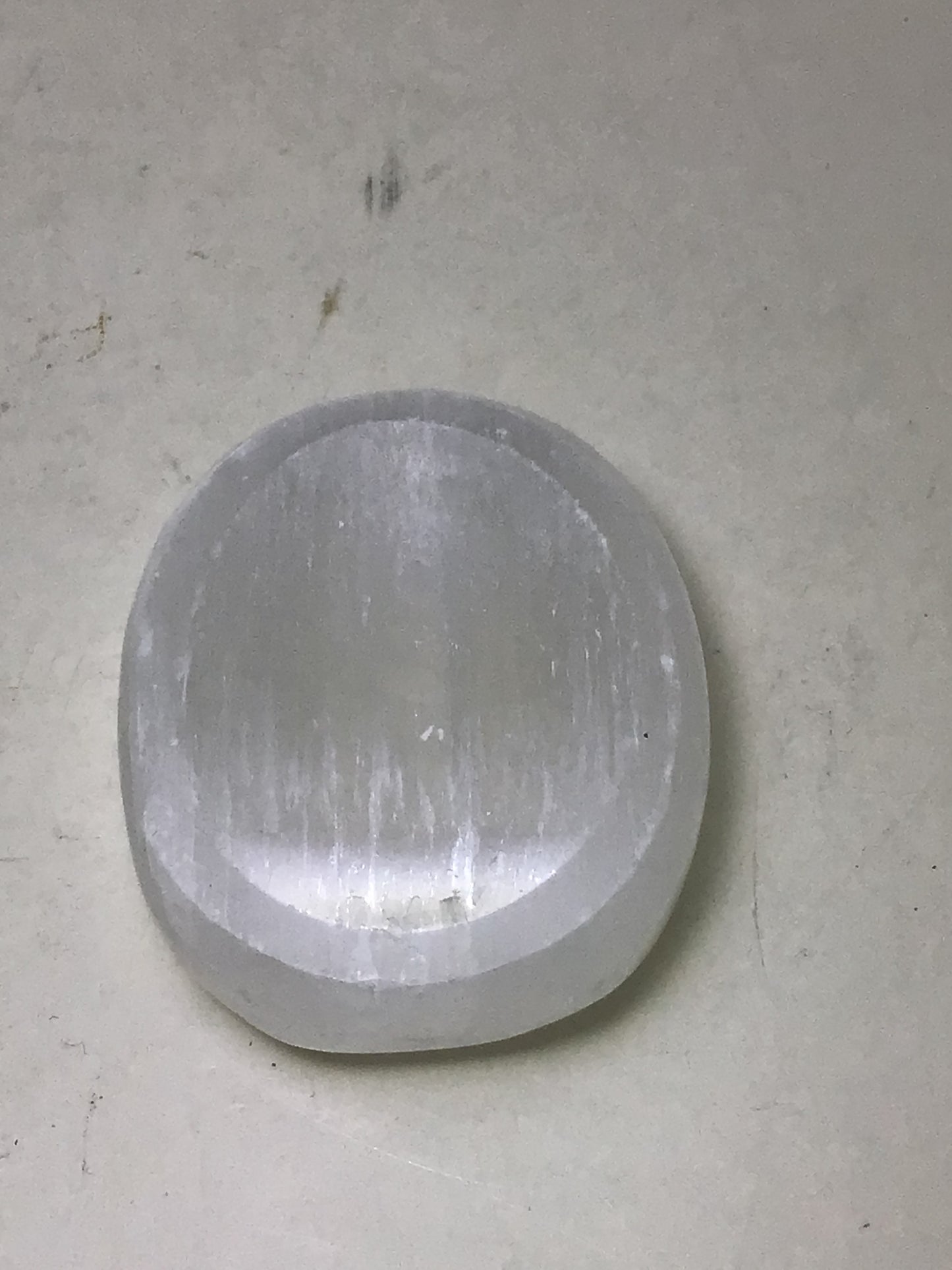 Selenite Thumb Stone