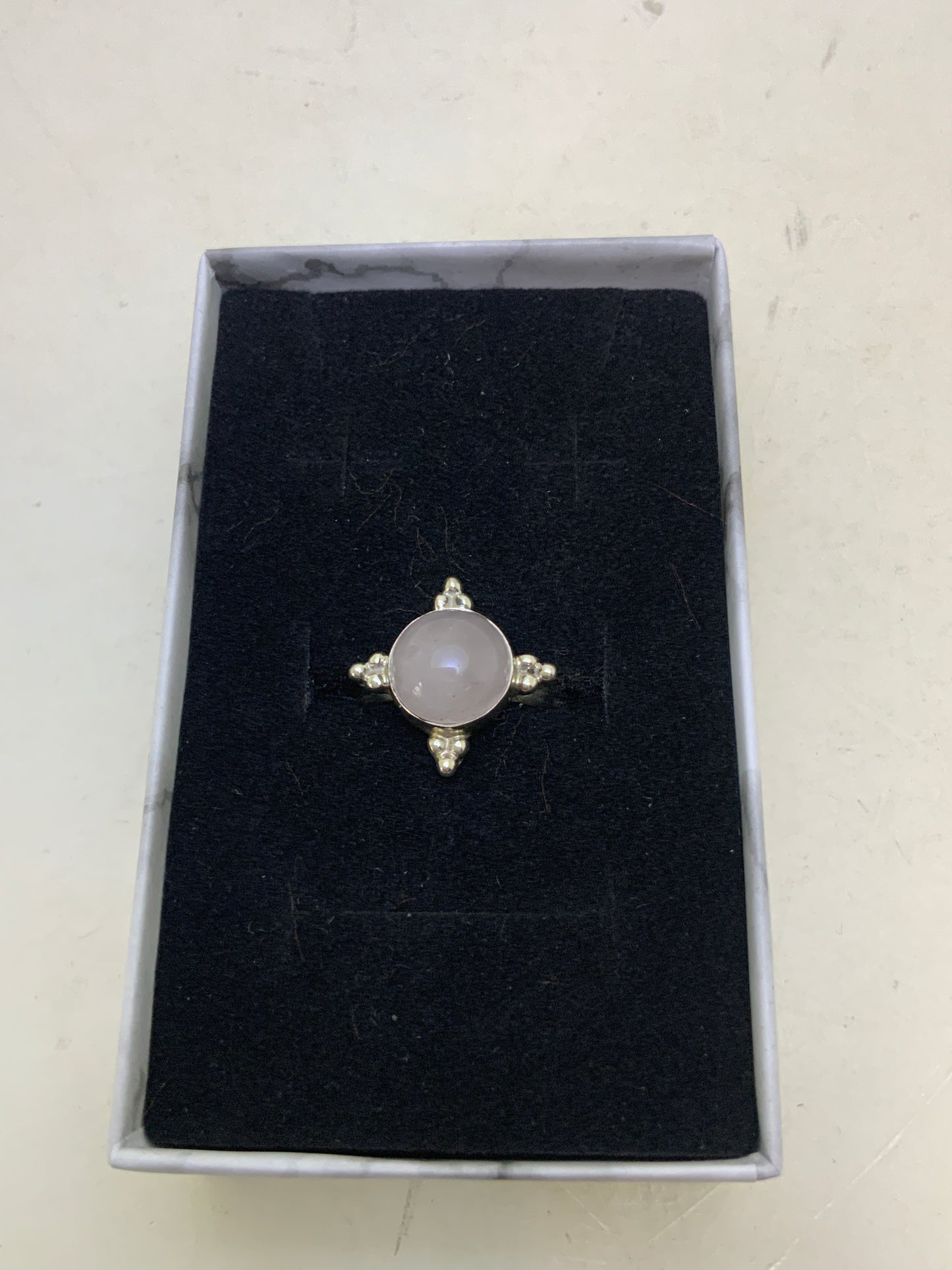 Rose Quartz Sterling Silver Rings