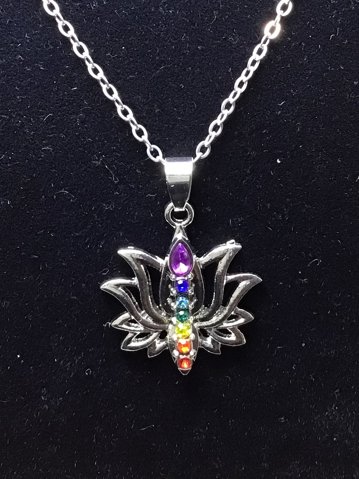 Lotus Flower Chakra Necklace