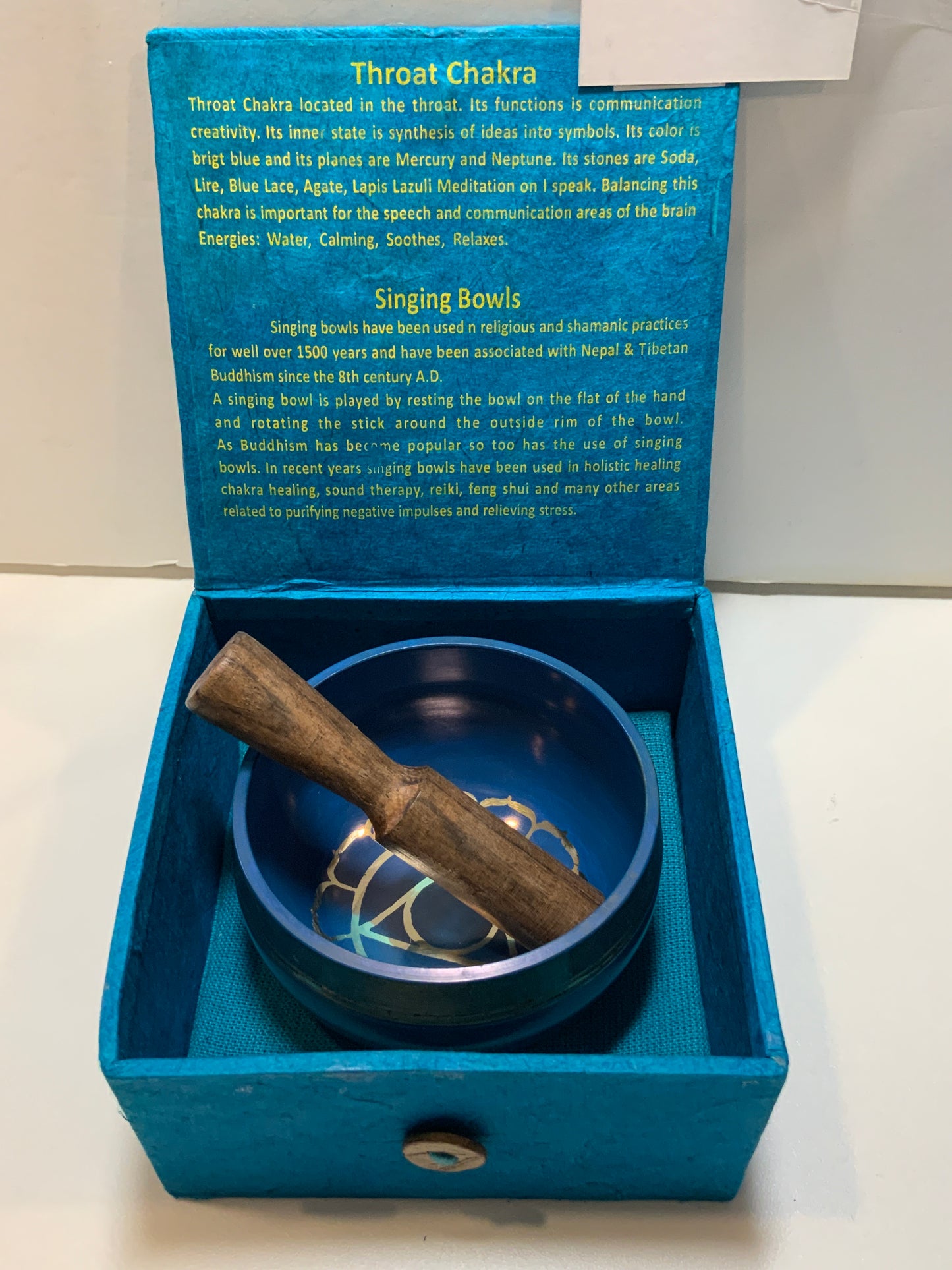 Throat Chakra Blue Singing Bowl