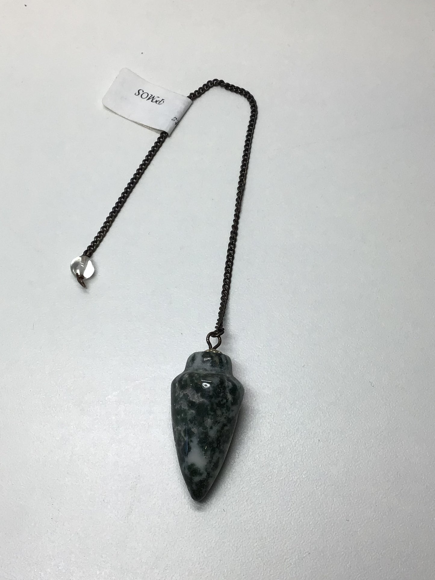 Green Moss Agate Pendulum
