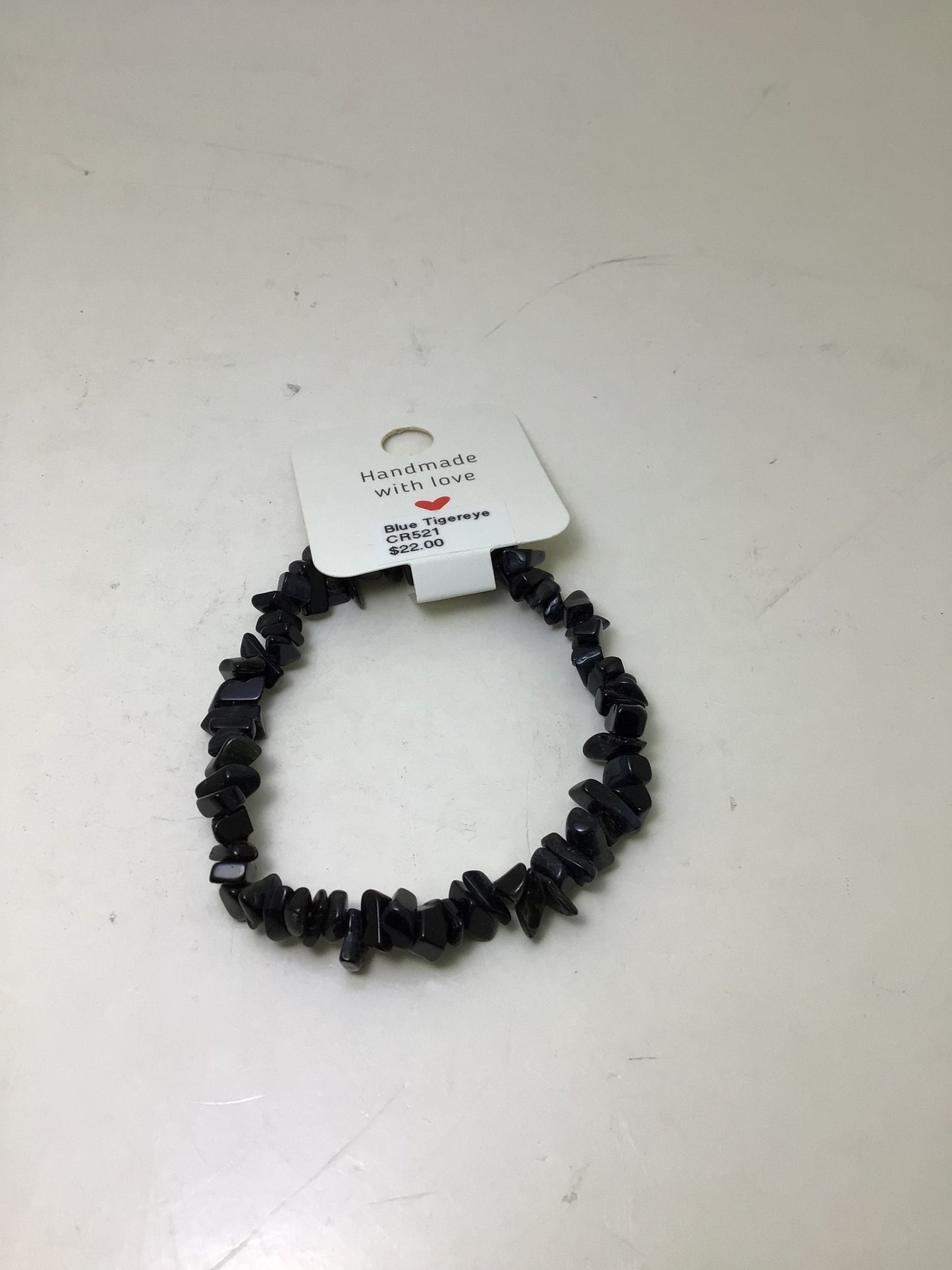 Blue Tiger Eye Stone Chip Bracelet