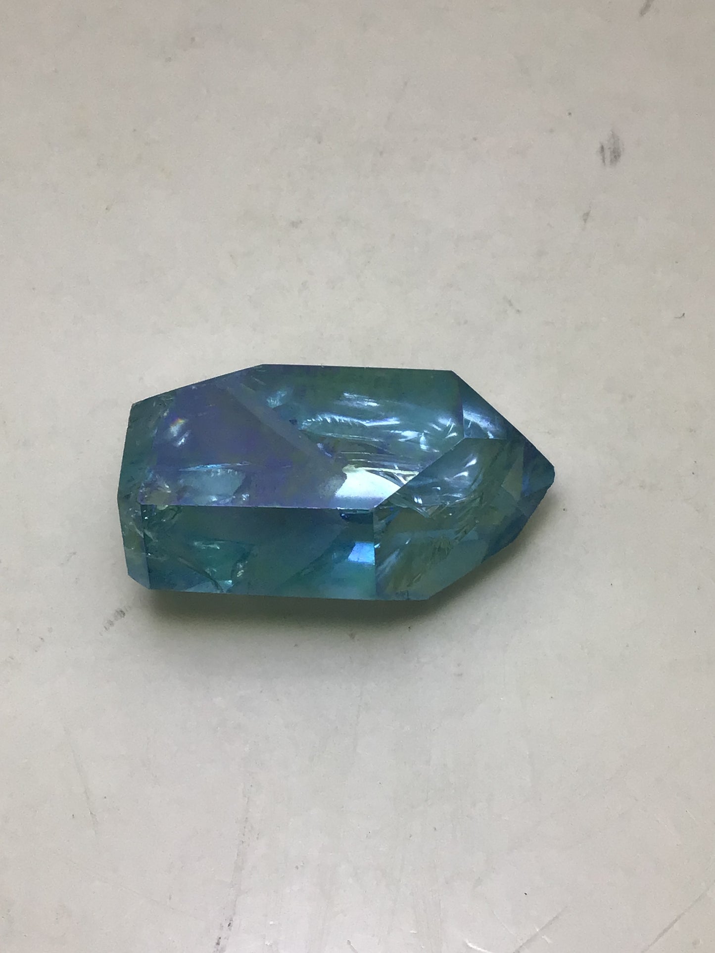 Aqua Aura Quartz Point