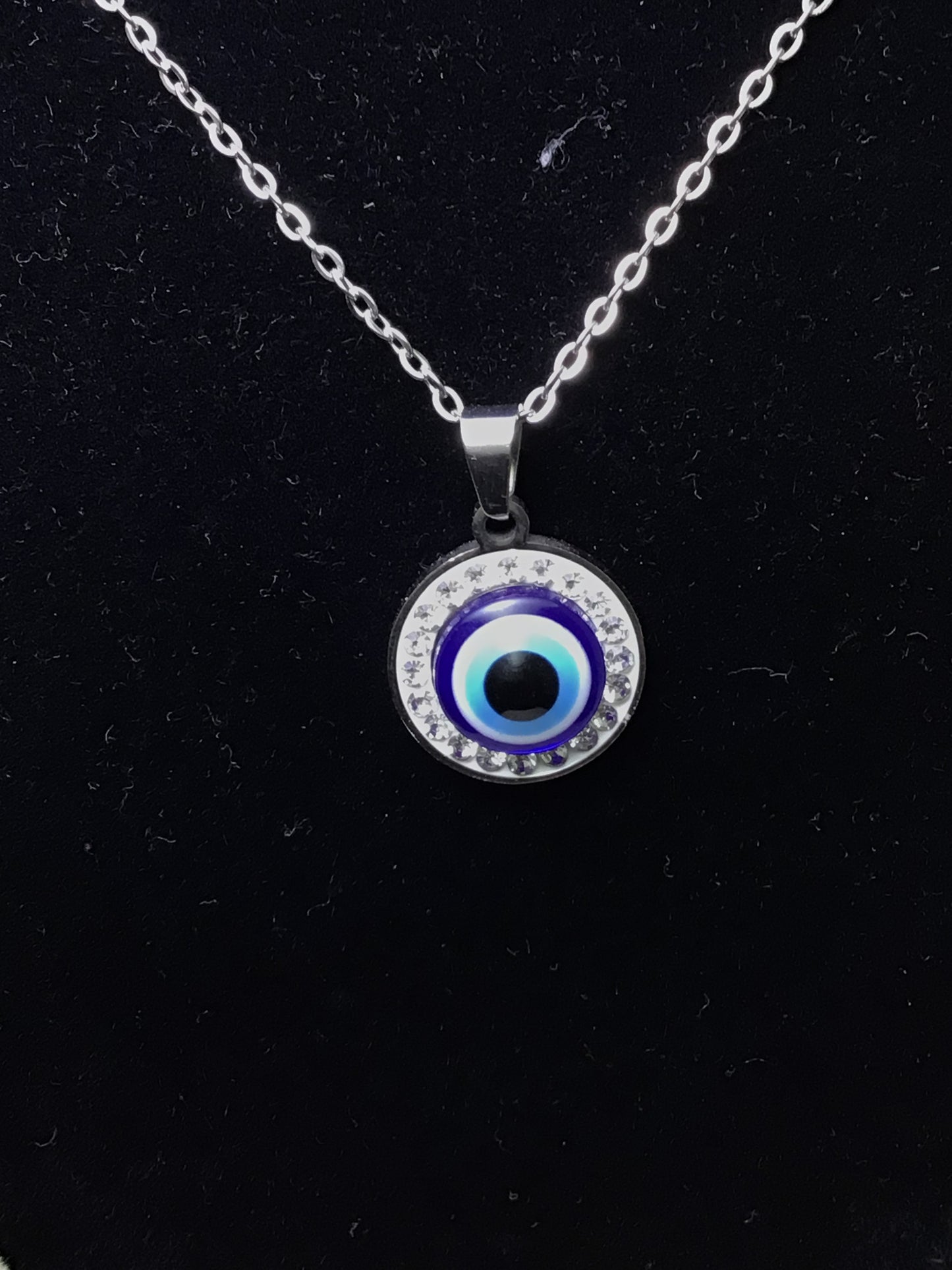 Evil Eye Protection Necklace with Gem Stones