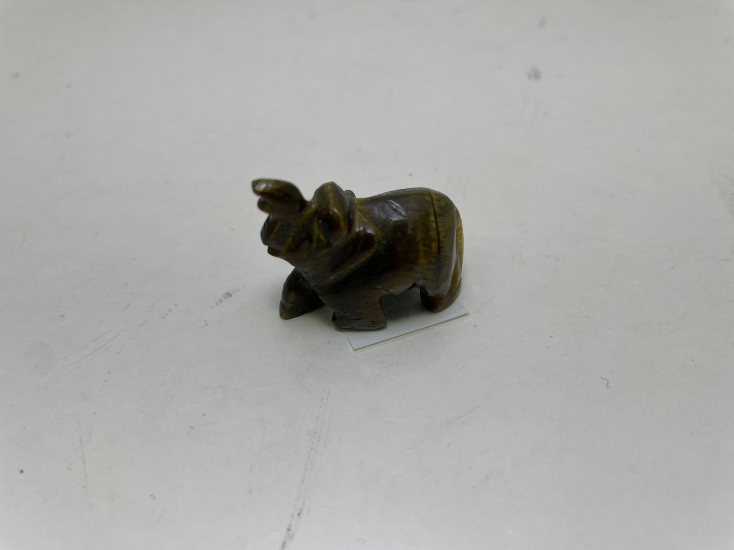 Tiger Eye Carved Elephant