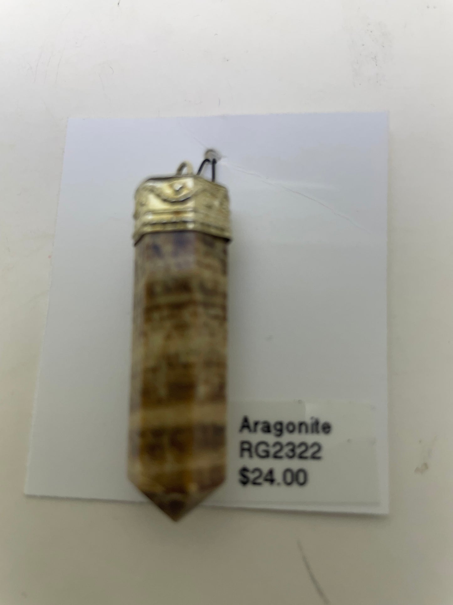 Brown Aragonite Pendant