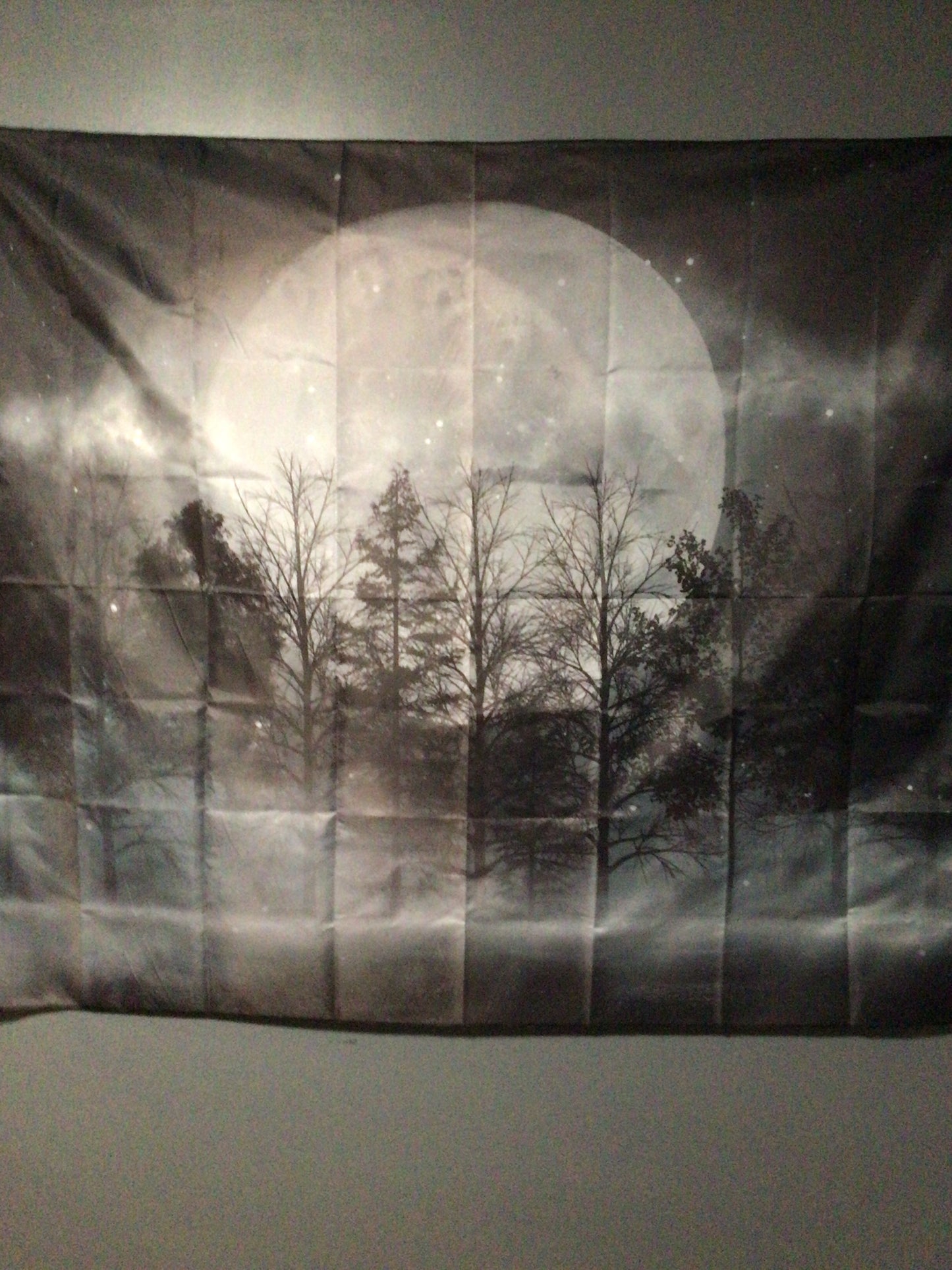Mystic Forest Moon Tapestry