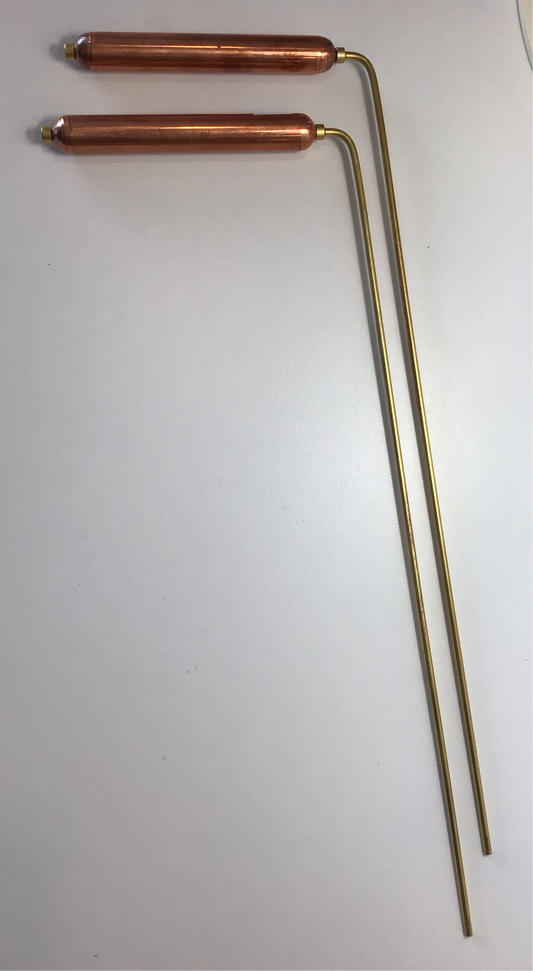 Brass Divination Rods with Copper Handles