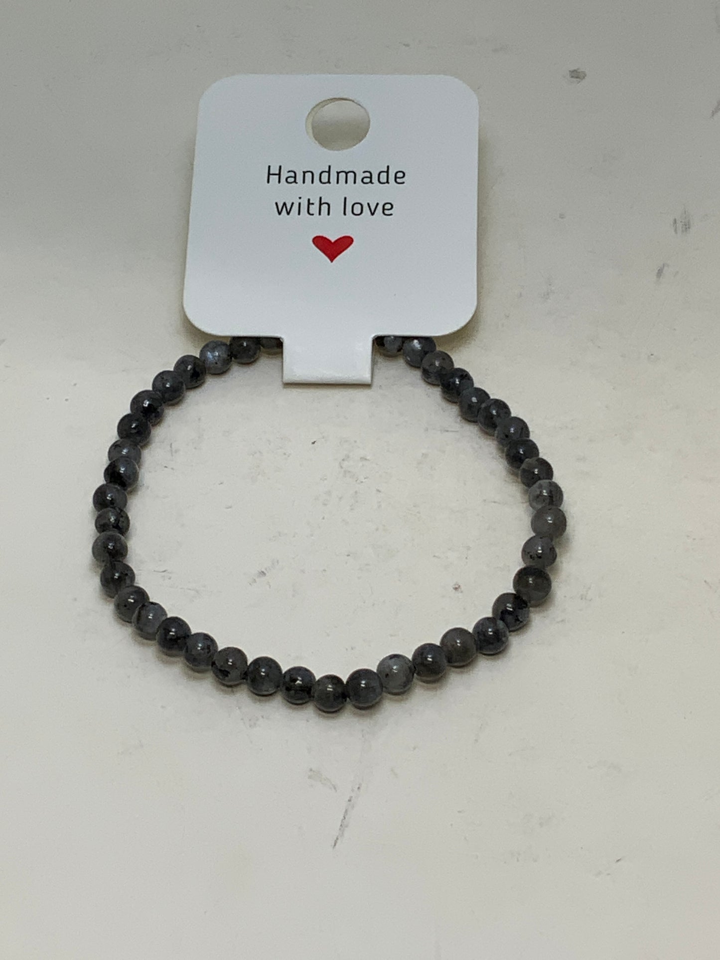 Larvakite/Black Labradorite Bracelet